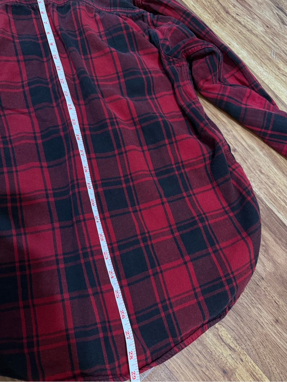 George Red and Black Plaid Button-Down Shirt - Picture 9 of 11